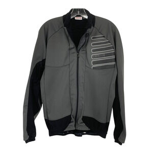 Urban Cycling Apparel Men's Sz XL Fleece Lined Gray Cycling Jacket Triathlon